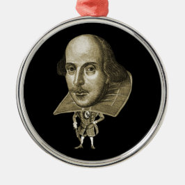 Shakespeare Caricature Metalen Ornament