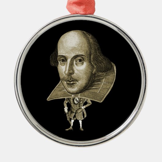 Shakespeare Caricature Metalen Ornament (Voorkant)