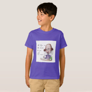 Shakespeare Caricatuur & Storm Citaat Jongens T-shirt