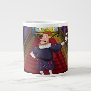 Shakespeare Cartoon Acteur. Grote Koffiekop