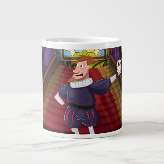 Shakespeare Cartoon Acteur. Grote Koffiekop (Voorkant)