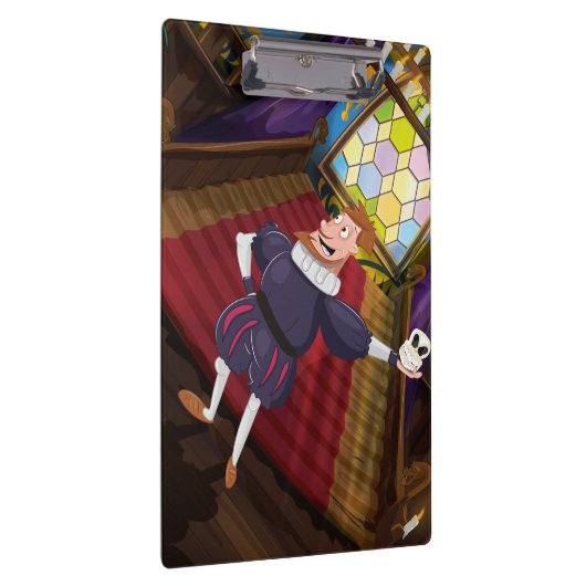 Shakespeare Cartoon Actor. Klembord (Rechts)