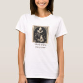 Shakespeare & Cat Silently Judging Grammar Dames T-shirt (Voorkant)