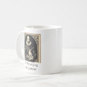 Shakespeare & Cat Silently Judging Grammar Koffiemok (Voorkant links)