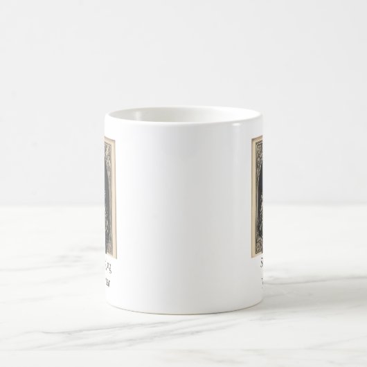 Shakespeare & Cat Silently Judging Grammar Koffiemok (Center)