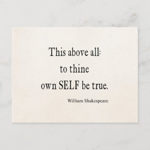 Shakespeare citaat aan denkt eigen ware citaten briefkaart