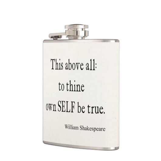 Shakespeare citaat aan denkt eigen ware citaten heupfles (Links)