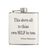 Shakespeare citaat aan denkt eigen ware citaten heupfles (Voorkant)