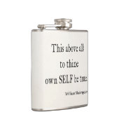 Shakespeare citaat aan denkt eigen ware citaten heupfles (Rechts)