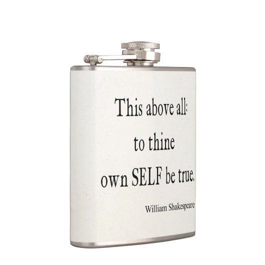 Shakespeare citaat aan denkt eigen ware citaten heupfles (Rechts)