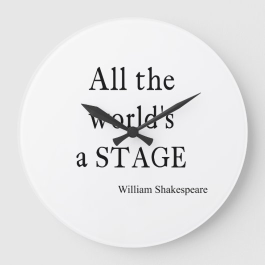 Shakespeare Citaat Al de Wereld een Citaten van he Grote Klok (Voorkant)