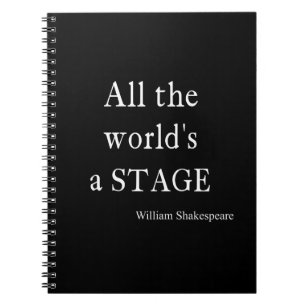 Shakespeare Citaat Al de Wereld een Citaten van he Notitieboek