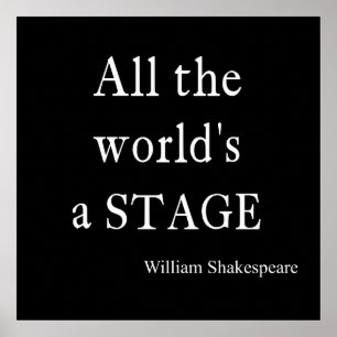 Shakespeare Citaat Al de Wereld een Citaten van he Poster