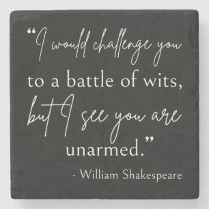 Shakespeare citaat - Gevecht van de Geest II Stenen Onderzetter