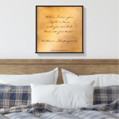 Shakespeare citaat - Ik werd verliefd Canvas Afdruk (Insitu (Slaapkamer))