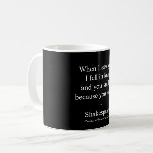 Shakespeare citaat - Ik werd verliefd Koffiemok