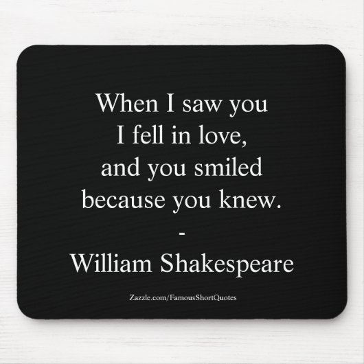 Shakespeare citaat - Ik werd verliefd Muismat (Voorkant)