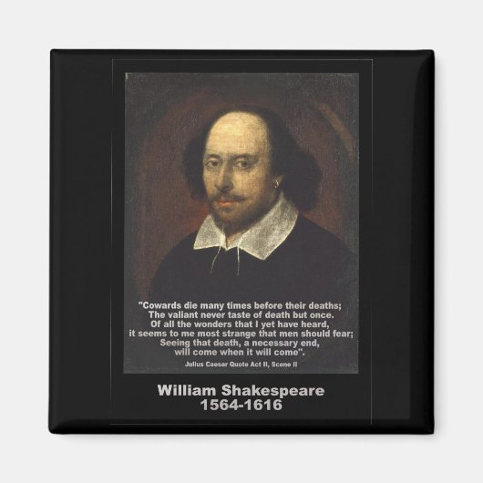 Shakespeare citaat ~ Julius Caesar Magneet (Voorkant)