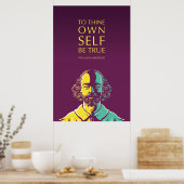Shakespeare Citaat: Om zelf waar te zijn Poster (Keuken)