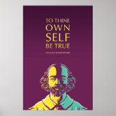 Shakespeare Citaat: Om zelf waar te zijn Poster (Voorkant)