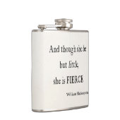 Shakespeare citaat ze is klein, maar brute citaten heupfles (Rechts)