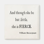 Shakespeare citaat ze is klein, maar brute citaten magneet (Voorkant)