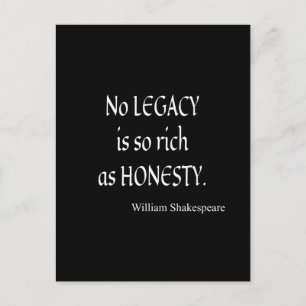 Shakespeare citeert geen erfenis zo rijk als eerli briefkaart