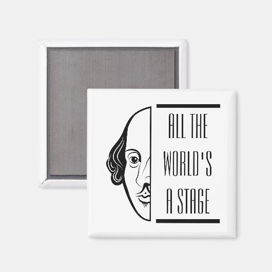 Shakespeare citeert het wereldtoneel magneet (Voorkant / Achterkant)