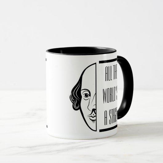 Shakespeare citeert het wereldtoneel mok (Voorkant rechts)