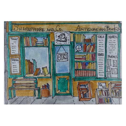 Shakespeare & Co. Boekwinkel | Seine, Parijs Snijplank (Voorkant)