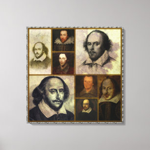 Shakespeare Collage Wrapped Canvas Print