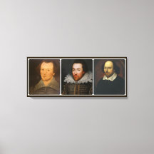 Shakespeare Collage Wrapped Canvas Print