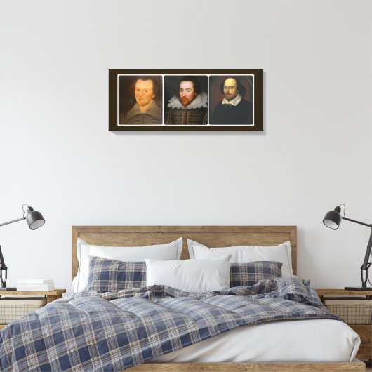 Shakespeare Collage Wrapped Canvas Print (Insitu (Slaapkamer))