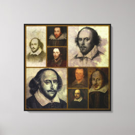 Shakespeare Collage Wrapped Canvas Print