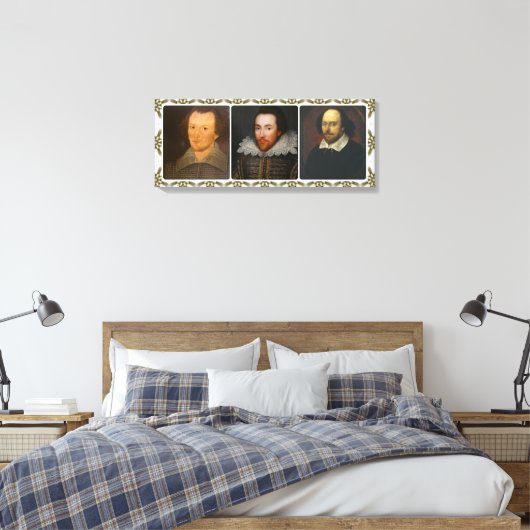 Shakespeare Collage Wrapped Canvas Print (Insitu (Slaapkamer))