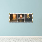 Shakespeare Collage Wrapped Canvas Print (Insitu (Houten vloer))