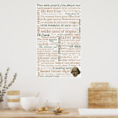 Shakespeare Collectie Poster (Keuken)