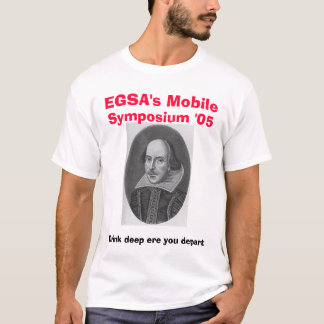 shakespeare, de mobiele telefoon van EGSA, Symposi T-shirt