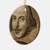 Shakespeare Droeshout Engraving Keramisch Ornament (Rechts)