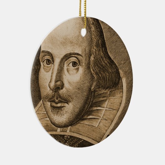 Shakespeare Droeshout Engraving Keramisch Ornament (Rechts)