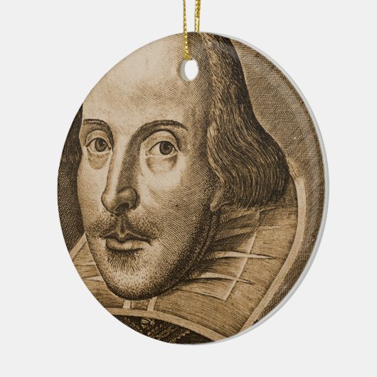 Shakespeare Droeshout Engraving Keramisch Ornament (Links)