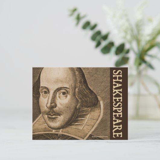 Shakespeare Droeshout Engravings Briefkaart (Staand voorkant)