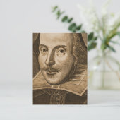 Shakespeare Droeshout Engravings Briefkaart (Staand voorkant)