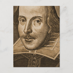 Shakespeare Droeshout Engravings Briefkaart