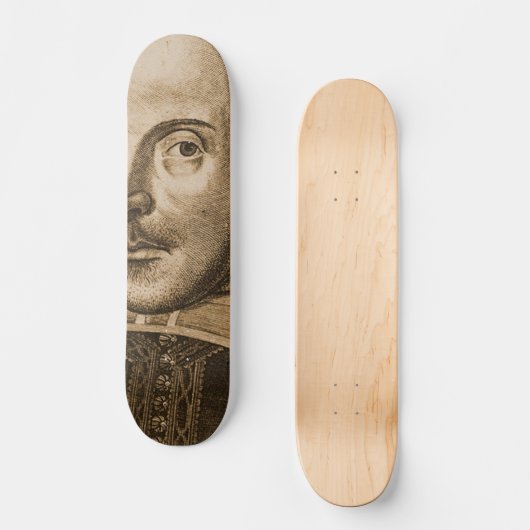 Shakespeare Droeshout Engravings Persoonlijk Skateboard (Voorkant)