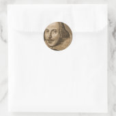 Shakespeare Droeshout Engravings Ronde Sticker (Tas)