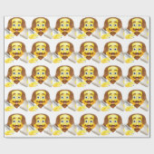 Shakespeare Emoji Emoticon Cadeaupapier (Vlak)