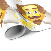 Shakespeare Emoji Emoticon Cadeaupapier (Rol Hoek)