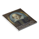 Shakespeare en zijn beroemde citaat notitieblok (Schuin)