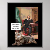 Shakespeare en zijn kat poster (Voorkant)
